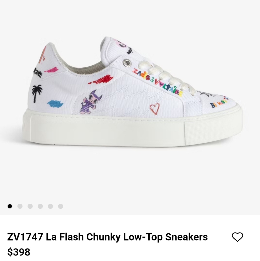 New Zadig & Voltaire Embroidered Sneakers - Picture 3 of 10